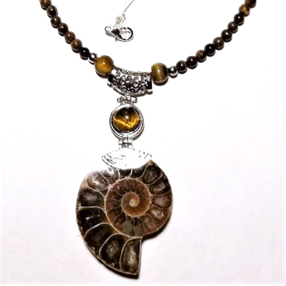 Ammonite & Tiger's Eye Necklace
